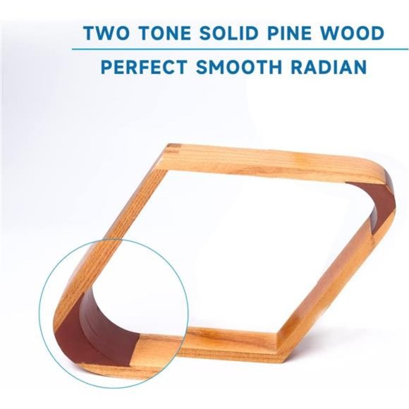 Solid Wood Billiard 8-Ball Triangle / 9-Ball Diamond Pool Ball Racks for 2-1/4" - Picture 2 of 7